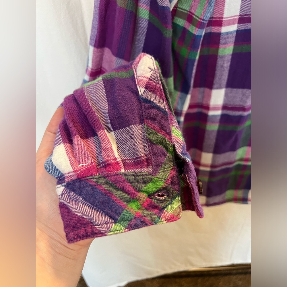 Multi-Colored Flannel Never Worn - image 7